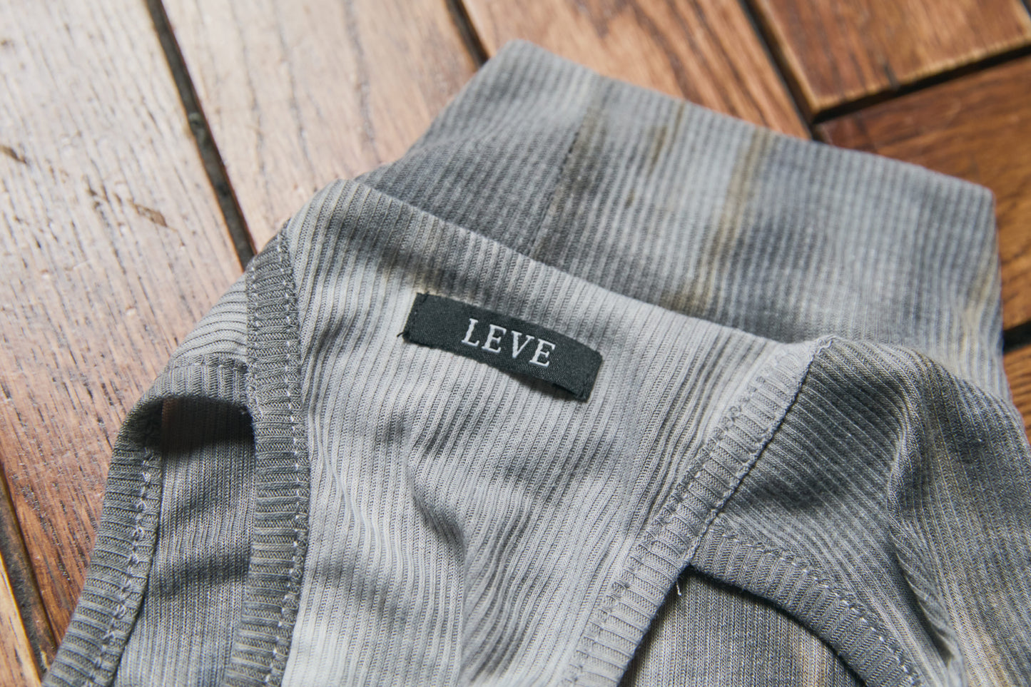 Tie Dye High-neck Vest - Grey