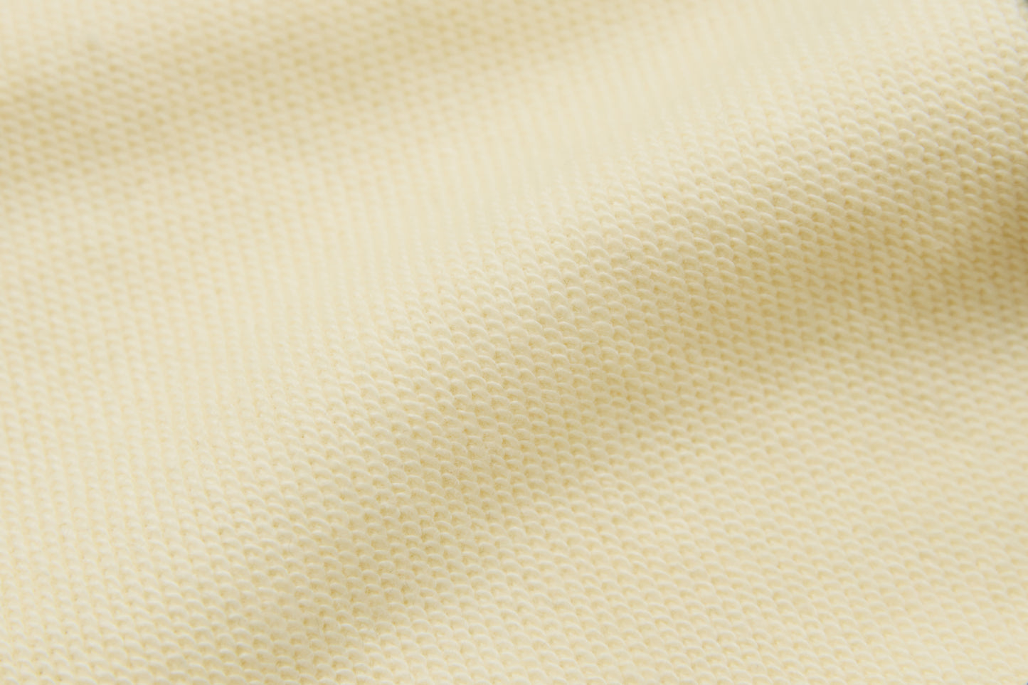 Ribbed Border Sweater -Ivory