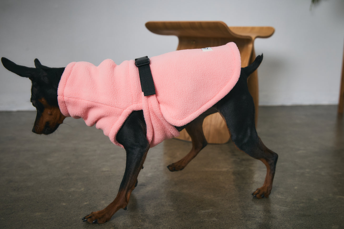 Velted Fleece Vest -Pastel Pink