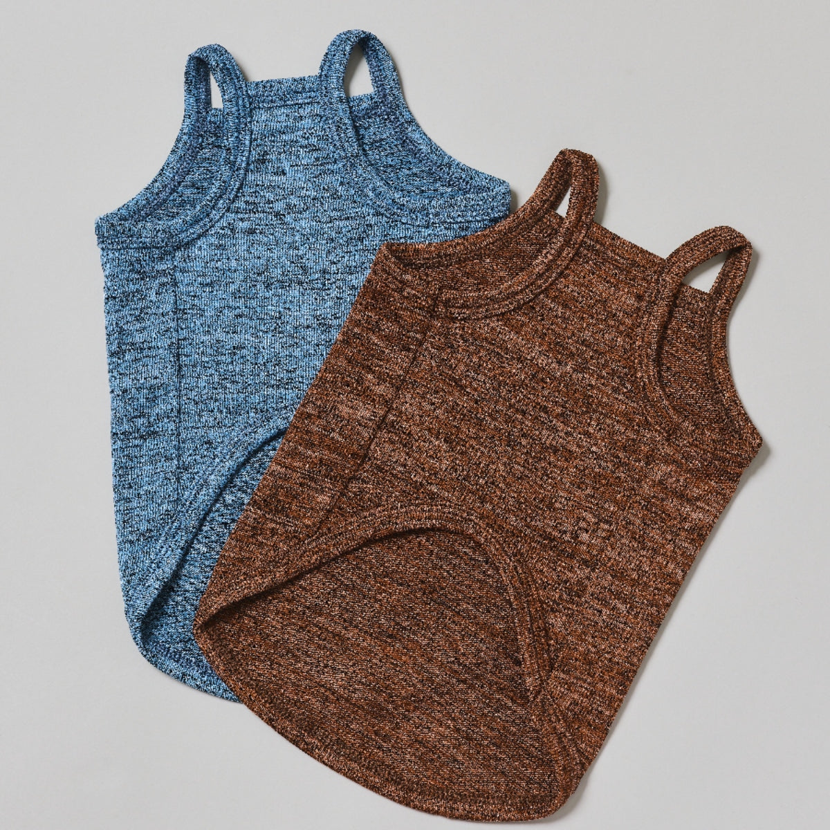 Melange Knit Camisole -Smoky Blue