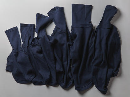 Waffle Turtleneck Shirts -Navy
