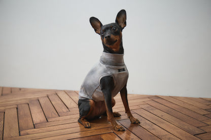 Tie Dye High-neck Vest - Grey