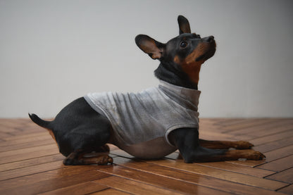 Tie Dye High-neck Vest - Grey