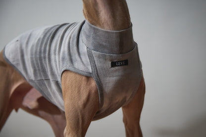 Tie Dye High-neck Vest - Grey