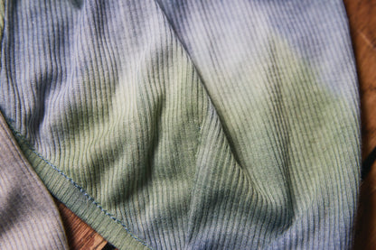 Tie Dye High-neck Vest - Green
