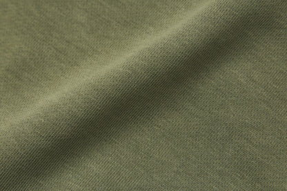 Ribbed Border Sweater -Olive