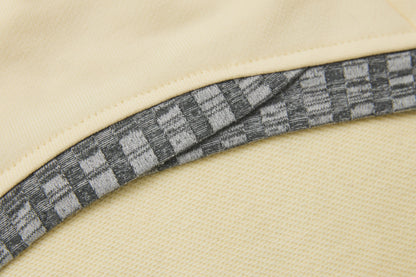 Ribbed Border Sweater -Ivory