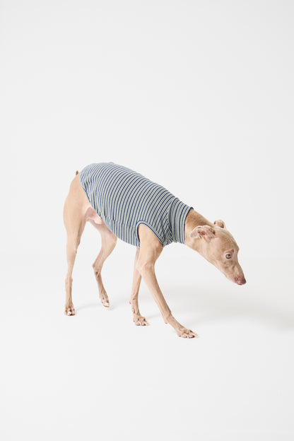 Multi Border High-neck Vest - Green
