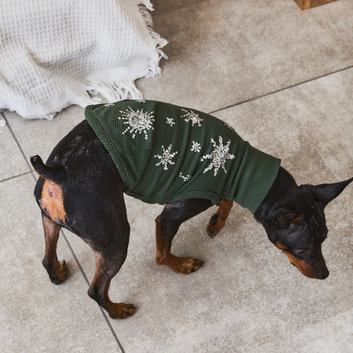 Sequin Vest - Olive