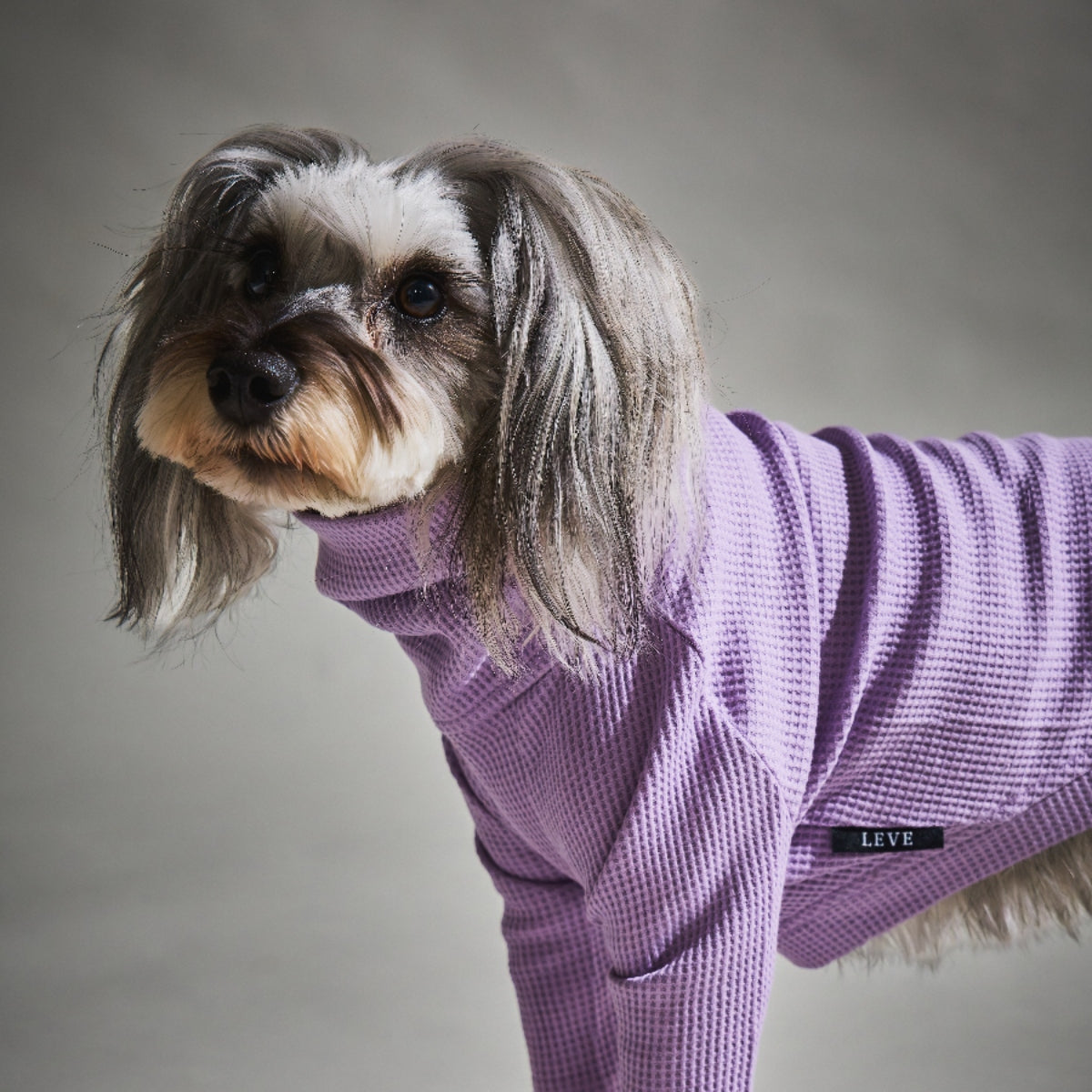 Waffle Turtleneck Shirts - II -Lavender