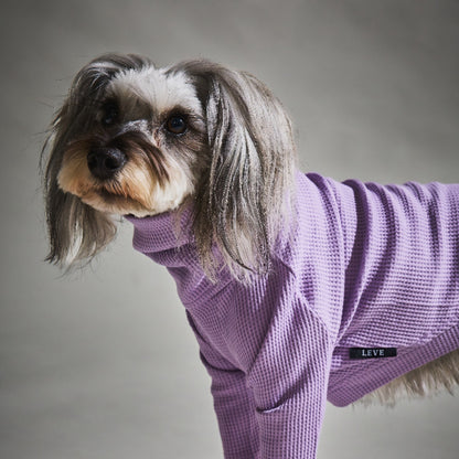 Waffle Turtleneck Shirts - II -Lavender