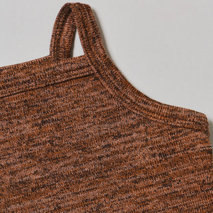 Melange Knit Camisole -Brown