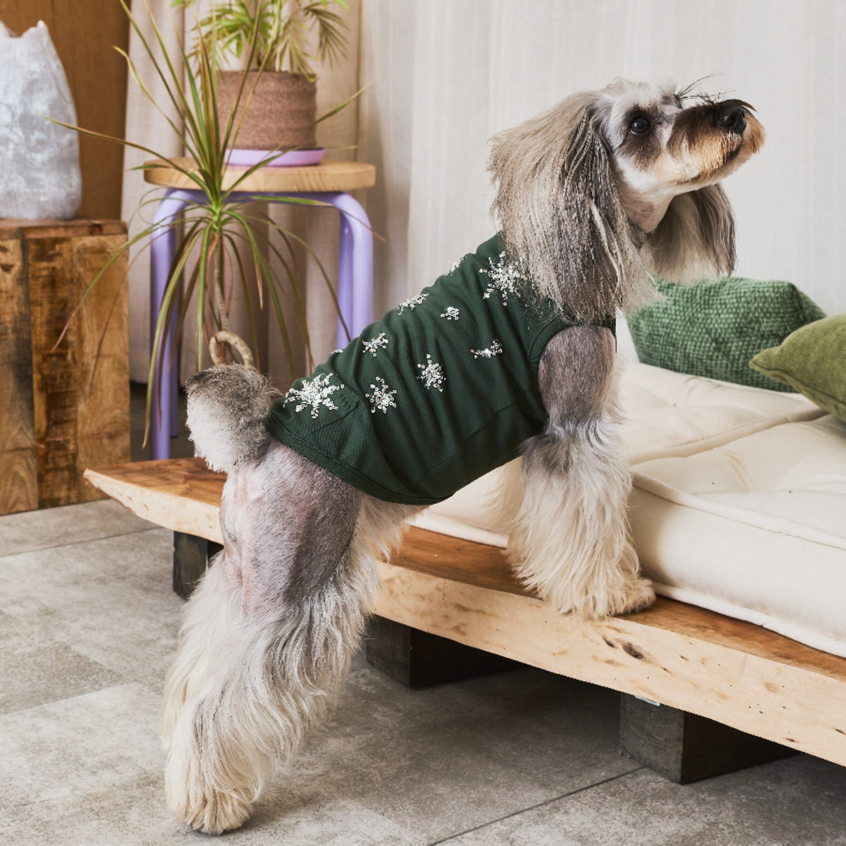 Sequin Vest - Olive