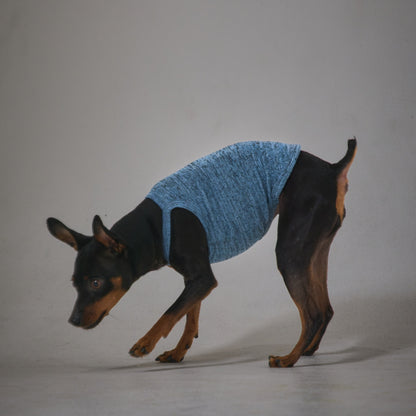 Melange Knit Camisole -Smoky Blue