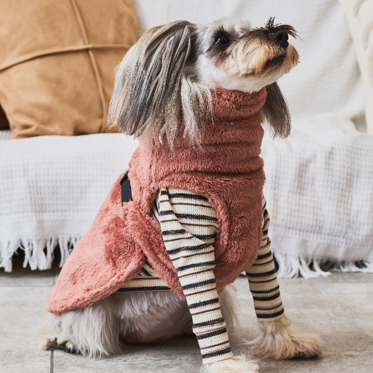 Shaggy Boa Vest -MENTAIKO-